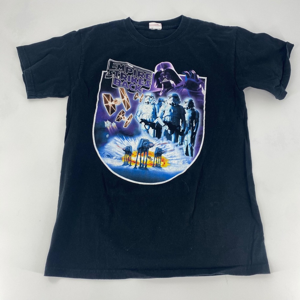 Kids Star Wars The Empire Strikes Back T Shirt Black Size Large